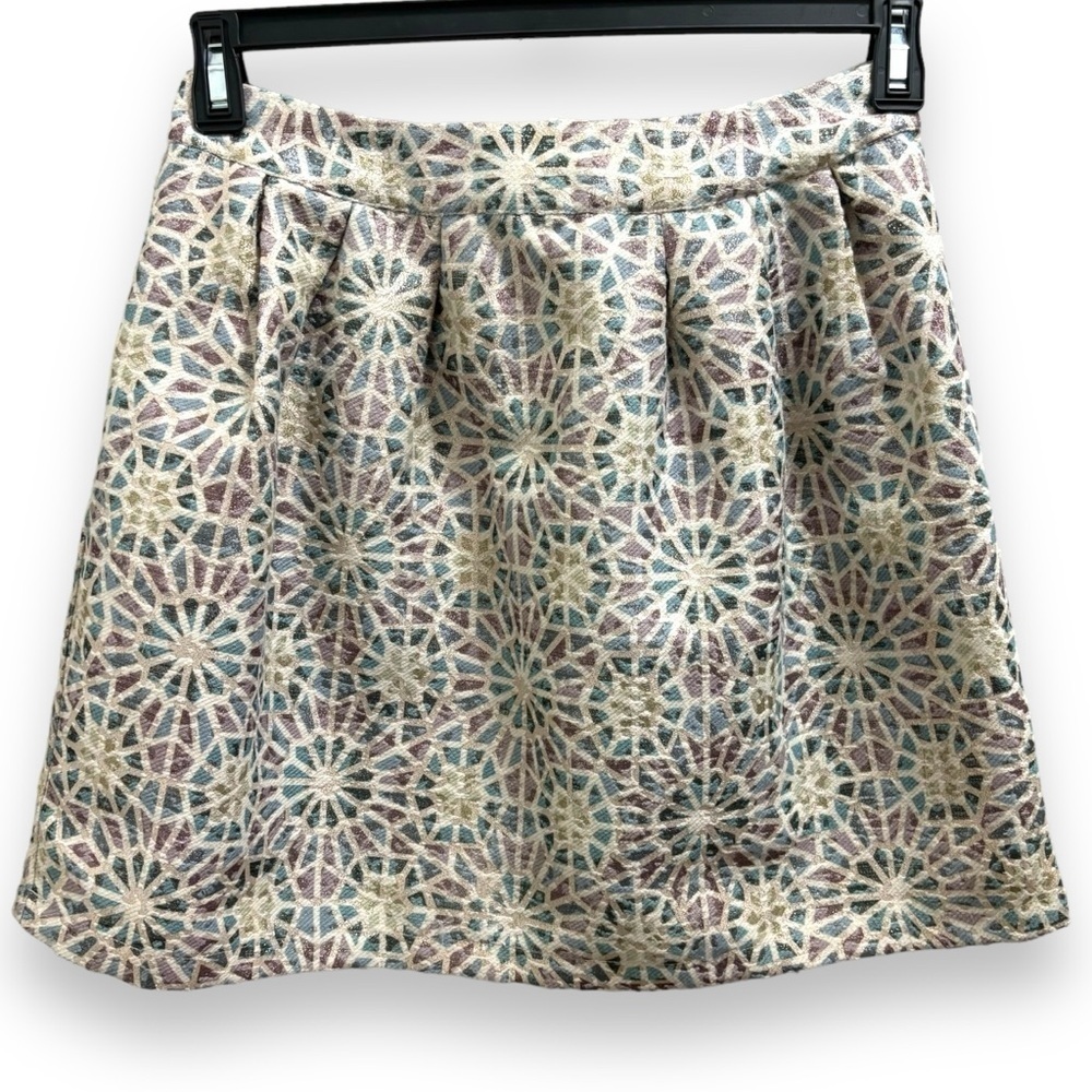 Francesca’s Miami Sparkly Geometrical Pattern Mini Skirt - Medium